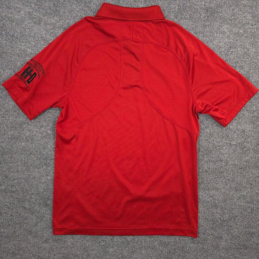 Harley Davidson Performance Polo Shirt Mens M Red Daytona Beach Florida Golf - Picture 6 of 11